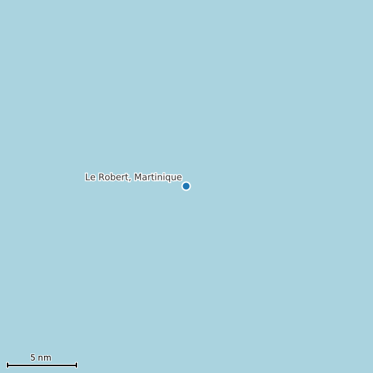 Map of Le Robert, Martinique Tide Prediction Station
