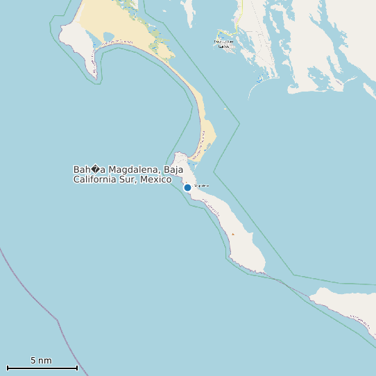 Map of Bah�a Magdalena, Baja California Sur, Mexico Tide Prediction Station