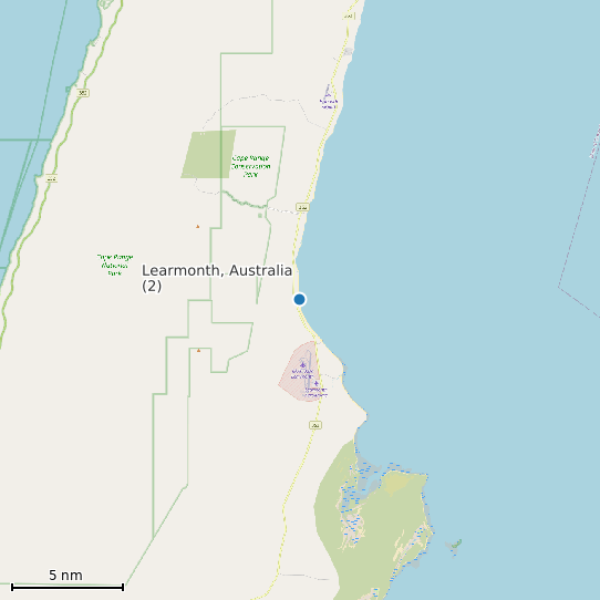 Map of Learmonth, Australia (2) Tide Prediction Station