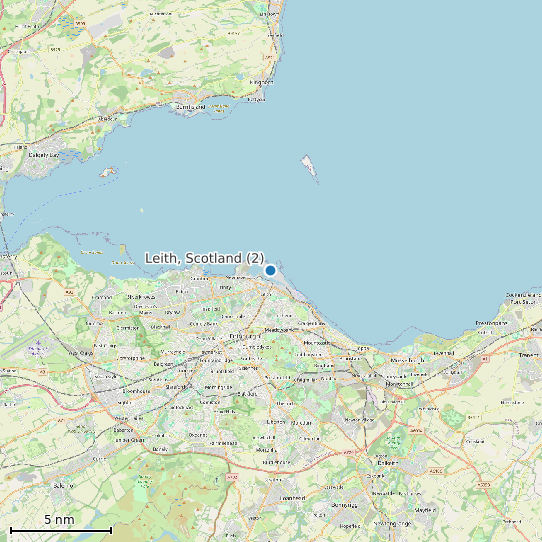 Map of Leith, Scotland (2) Tide Prediction Station