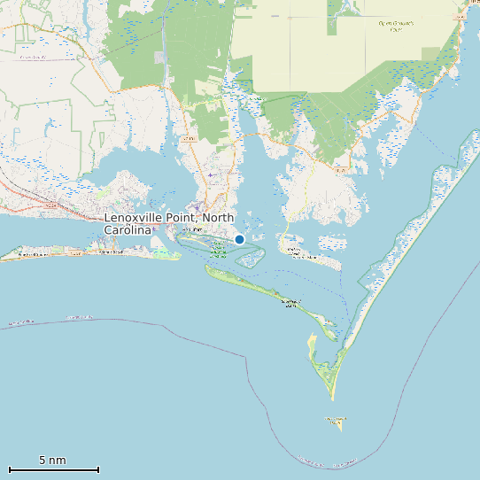 Map of Lenoxville Point, North Carolina Tide Prediction Station