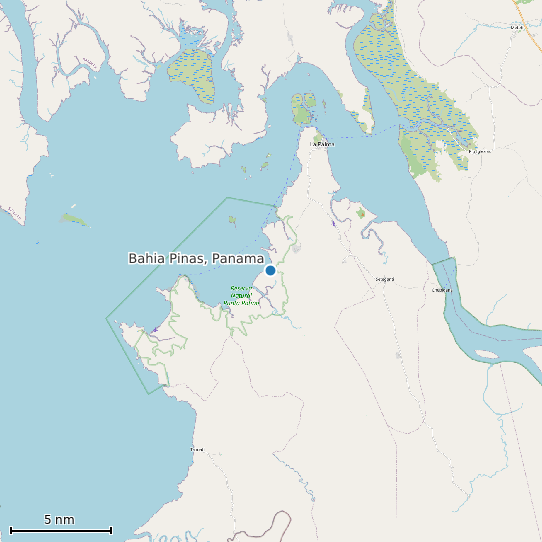 Map of Bahia Pinas, Panama Tide Prediction Station