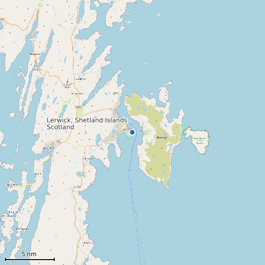 Map of Lerwick, Shetland Islands, Scotland Tide Prediction Station