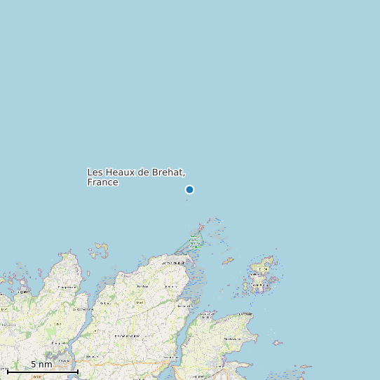 Map of Les Heaux de Brehat, France Tide Prediction Station
