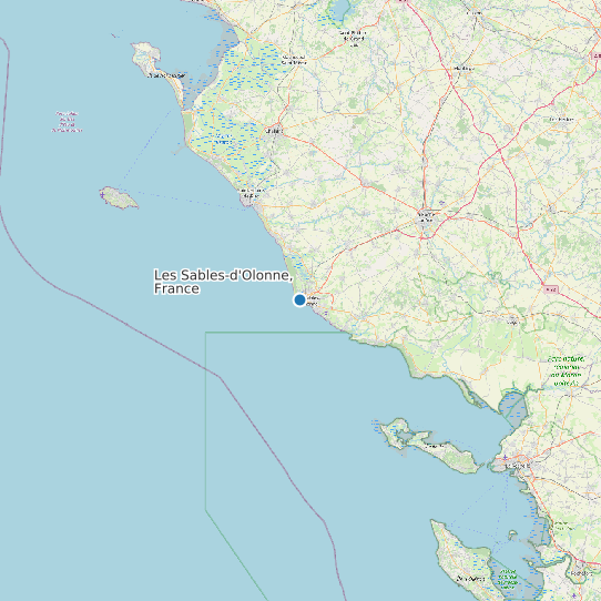 Map of Les Sables-d'Olonne, France Tide Prediction Station