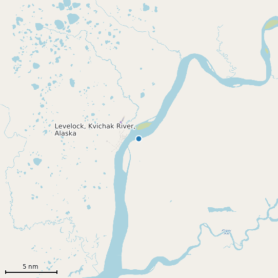 Map of Levelock, Kvichak River, Alaska Tide Prediction Station