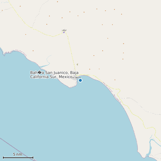 Map of Bah�a San Juanico, Baja California Sur, Mexico Tide Prediction Station