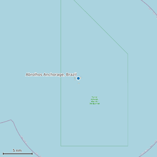 Map of Abrolhos Anchorage, Brazil Tide Prediction Station