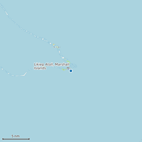 Map of Likiep Atoll, Marshall Islands Tide Prediction Station