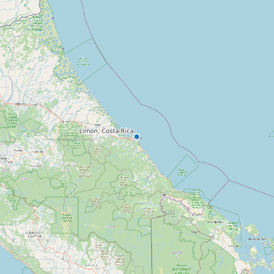 Limon, Costa Rica map