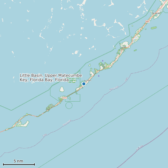 Map of Little Basin, Upper Matecumbe Key, Florida Bay, Florida Tide Prediction Station