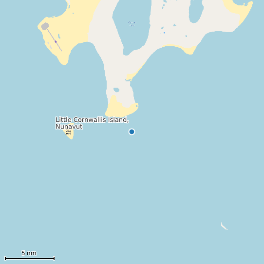 Map of Little Cornwallis Island, Nunavut Tide Prediction Station