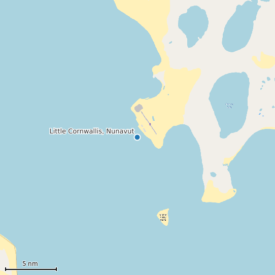 Map of Little Cornwallis, Nunavut Tide Prediction Station