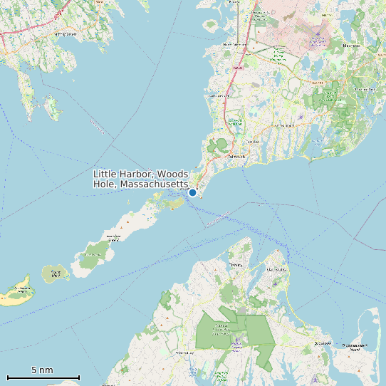 Map of Little Harbor, Woods Hole, Massachusetts Tide Prediction Station