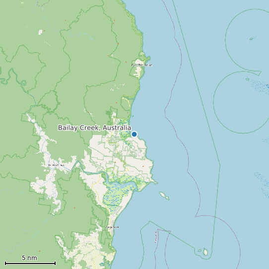 Map of Bailay Creek, Australia Tide Prediction Station