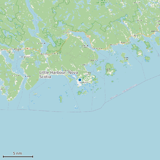Map of Little Harbour, Nova Scotia Tide Prediction Station