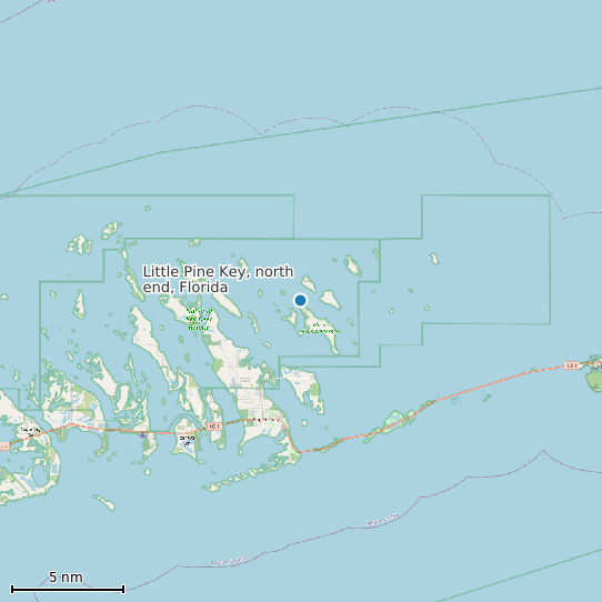 Map of Little Pine Key, north end, Florida Tide Prediction Station