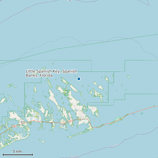 Map of Little Spanish Key, Spanish Banks, Florida Tide Prediction Station
