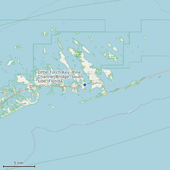 Map of Little Torch Key, Pine Channel Bridge, south side, Florida Tide Prediction Station