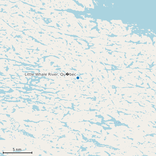 Map of Little Whale River, Qu�bec Tide Prediction Station