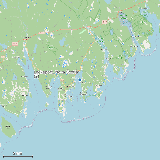 Map of Lockeport, Nova Scotia (2) Tide Prediction Station