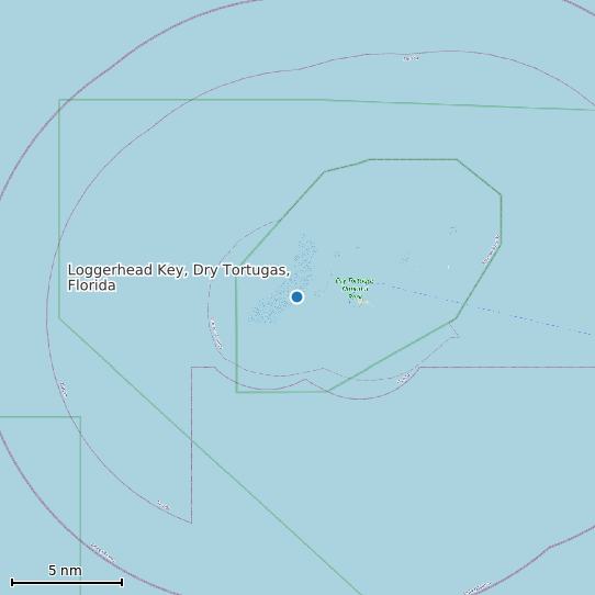 Map of Loggerhead Key, Dry Tortugas, Florida Tide Prediction Station