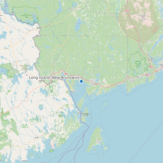 Map of Long Island, New Brunswick Tide Prediction Station