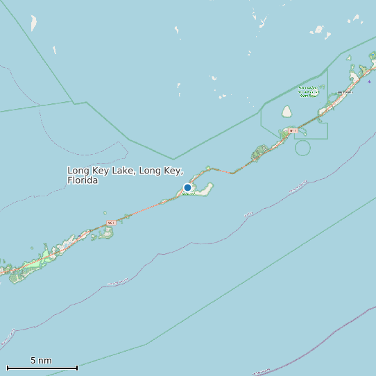 Map of Long Key Lake, Long Key, Florida Tide Prediction Station