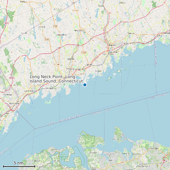 Map of Long Neck Point, Long Island Sound, Connecticut Tide Prediction Station