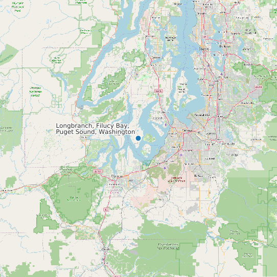 Map of Longbranch, Filucy Bay, Puget Sound, Washington Tide Prediction Station