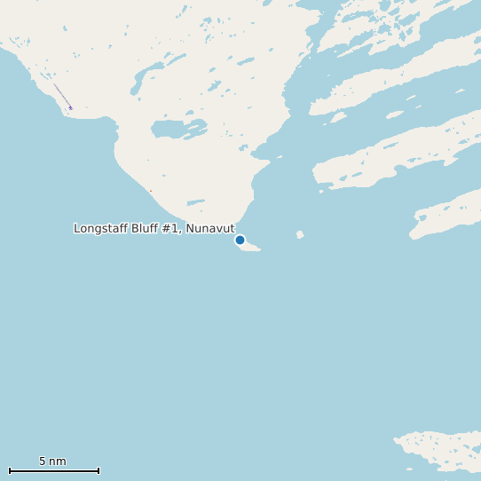 Map of Longstaff Bluff #1, Nunavut Tide Prediction Station