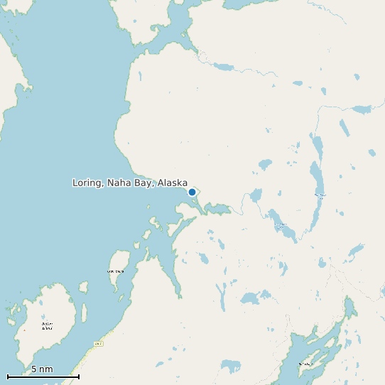 Map of Loring, Naha Bay, Alaska Tide Prediction Station