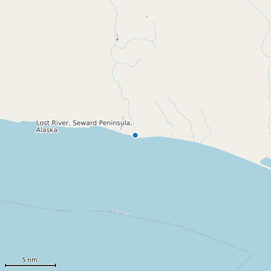 Map of Lost River, Seward Peninsula, Alaska Tide Prediction Station