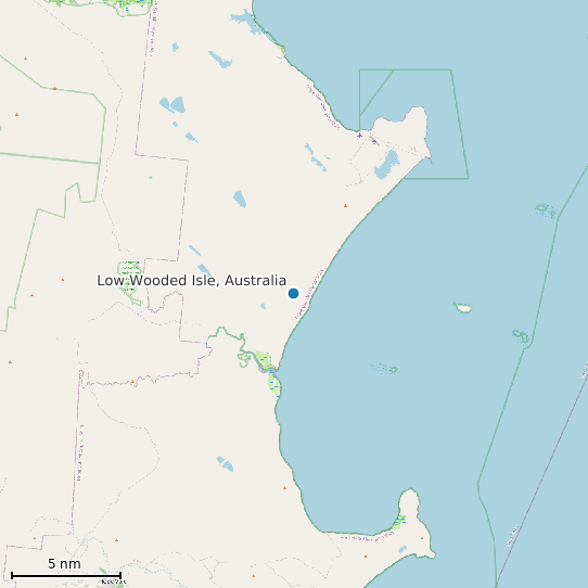 Map of Low Wooded Isle, Australia Tide Prediction Station