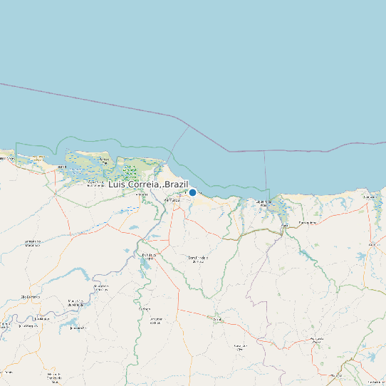 Luis Correia, Brazil map