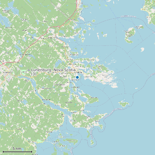Map of Lunenburg, Nova Scotia (3) Tide Prediction Station