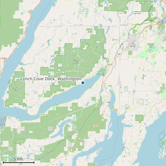 Map of Lynch Cove Dock, Washington Tide Prediction Station