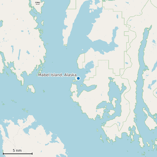 Map of Mabel Island, Alaska Tide Prediction Station