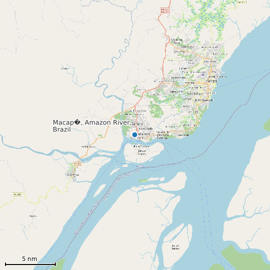 Map of Macap�, Amazon River, Brazil Tide Prediction Station