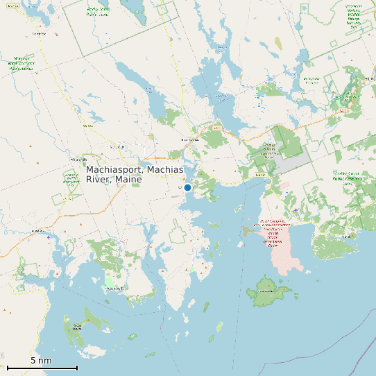 Map of Machiasport, Machias River, Maine Tide Prediction Station
