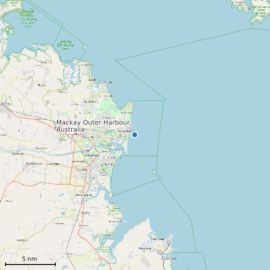 Map of Mackay Outer Harbour, Australia Tide Prediction Station
