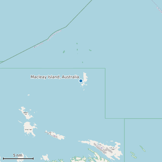 Map of Macleay Island, Australia Tide Prediction Station
