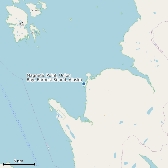 Map of Magnetic Point, Union Bay, Earnest Sound, Alaska Tide Prediction Station
