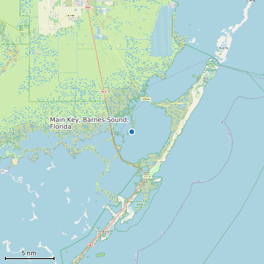Map of Main Key, Barnes Sound, Florida Tide Prediction Station