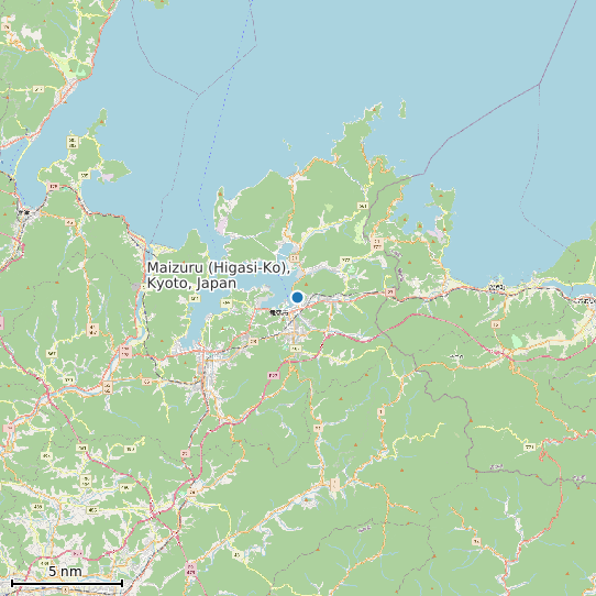 Map of Maizuru (Higasi-Ko), Kyoto, Japan Tide Prediction Station