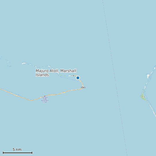 Map of Majuro Atoll, Marshall Islands Tide Prediction Station