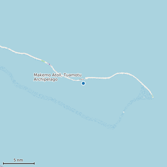 Map of Makemo Atoll, Tuamotu Archipelago Tide Prediction Station