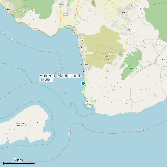 Map of Makena, Maui Island, Hawaii Tide Prediction Station