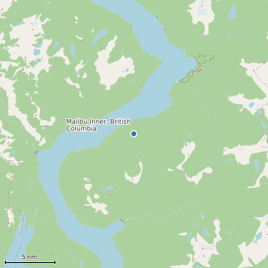 Map of Malibu Inner, British Columbia Tide Prediction Station