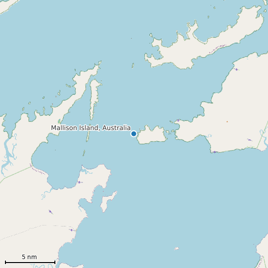 Map of Mallison Island, Australia Tide Prediction Station